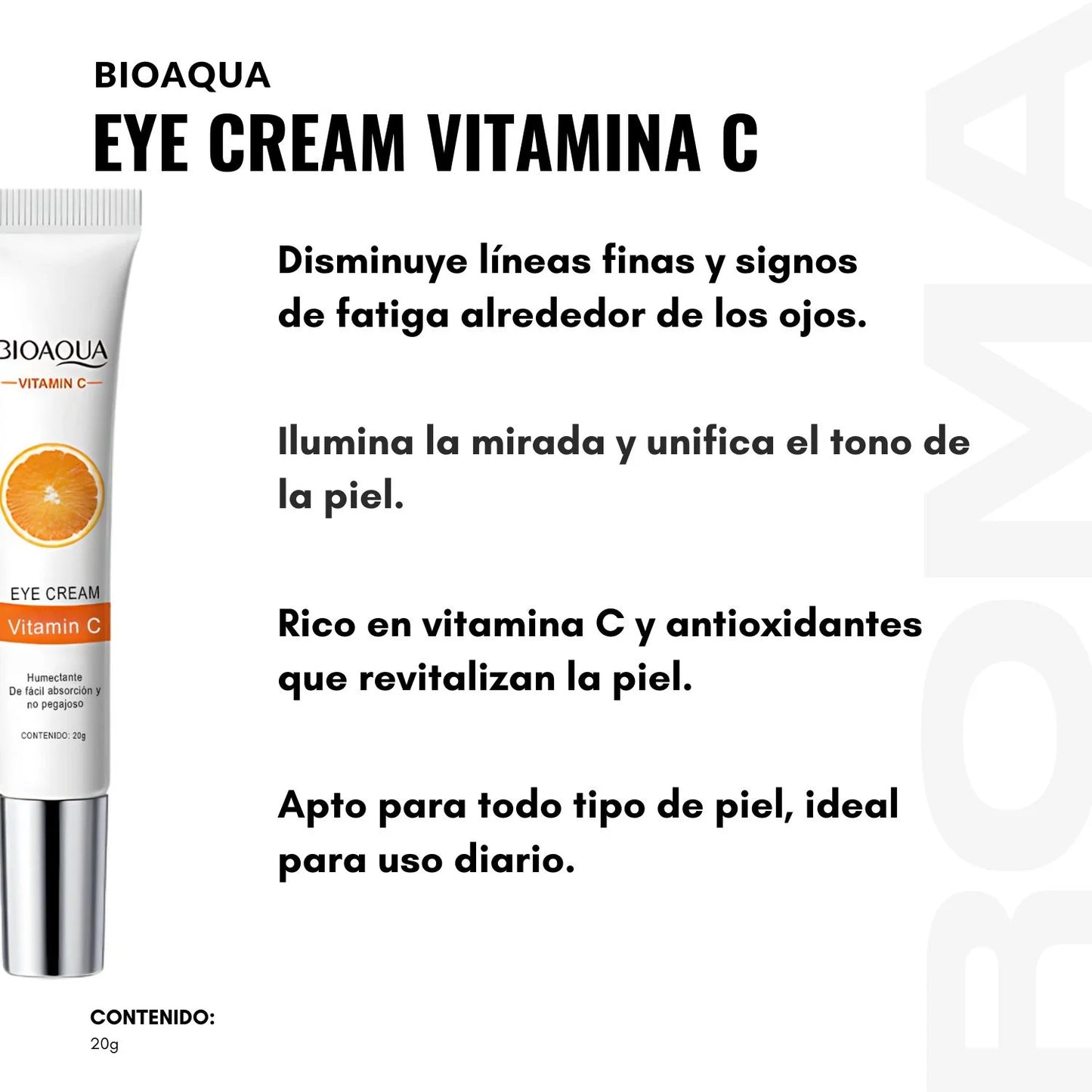 CONTORNO DE OJOS VITAMINA C ANTIARRUGAS - BIOAQUA 20g